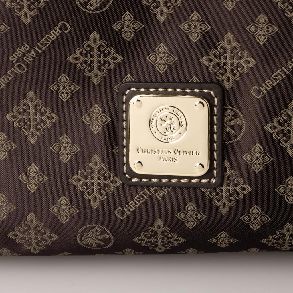 Christian Olivier Multifunctional Tote Bag, Water-Repellent, Jacquard Weave, A4 Size Compatible, 7939 (Chocolate)