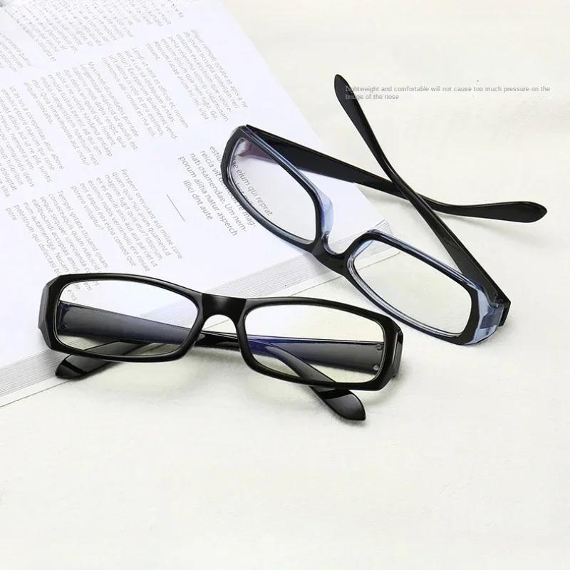 Japanese Korean Small Rectangular Spectacle Frame Frame Eyeglasses Ladies Vintage Harajuku Glasses Clear Reading Spectacle Blue Light Blocking