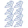 100Pcs Whale Shaped Cute Shaped Office Paper Clips Plastic-coated Metal Dark Blue Lovely Shape Paperclip Clamp 3.1*2.3cm