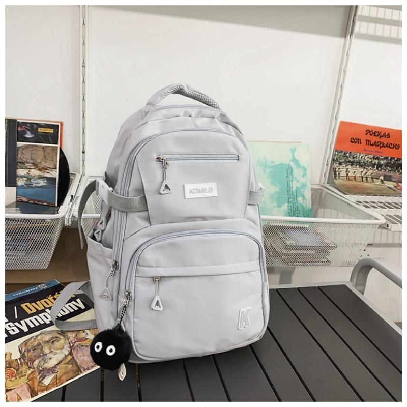 School Bag New High Value Cool Solid Color Backpack Couple Simple Lightweight Mountaineering Large Capacity Backpack