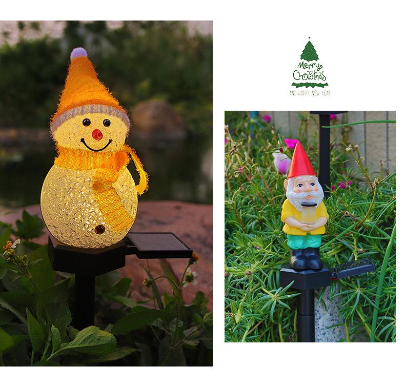 Christmas Snowman Solar Ground Lights for Outdoor Garden and Lawn Decoration