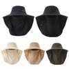 Removable Fisherman's Hat Sunscreen Face Mask Hat Fashion Male Sun Hats  Outdoor