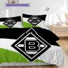 Borussia Vzor Povlečení Sada Prošívaných Dek Quilt Cover Povlak na Polštář Domácí Dekorace Dárek k Narozeninám (1 * povlak na peřinu + 2 * povlak na polštář, bez jádra)