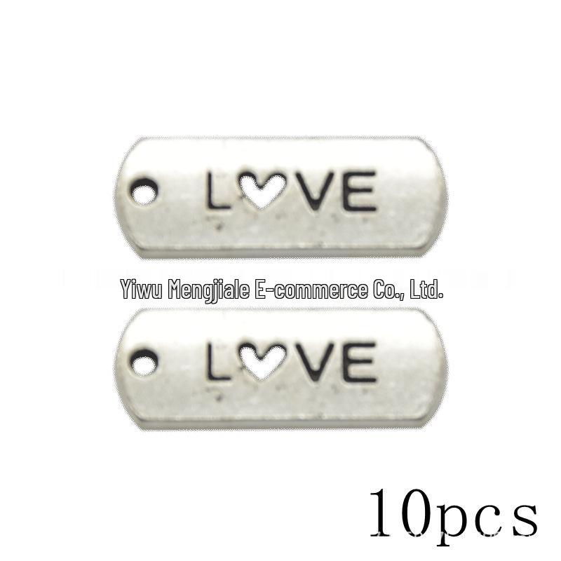 DIY Vintage Gold Inspirational Word Tag Pendant for Jewelry Making