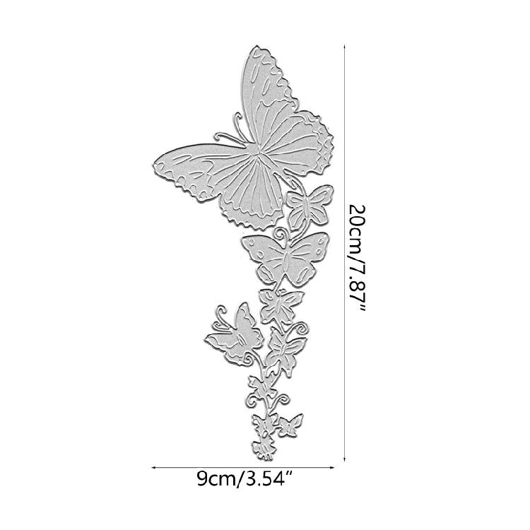 Plantilla de repujado para tarjetas DIY Troquelados de Metal para Borde con Forma de Mariposa Marco