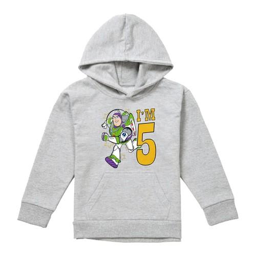 Toy Story Childrens/Kids I´m 5 Buzz Lightyear Heather Birthday Pullover Hoodie