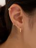 Lunne 14K Aligned Duo Mini Single Ring Earrings (14K Gold) Lfe46
