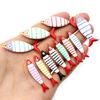 10pcs Stainless Steel Enamel Stripe Fish Charms Pendant 40x8/40x14mm DIY Jewelry Making Accessories for Necklace Earrings