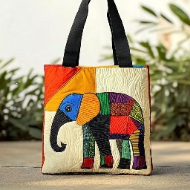 Handbag New Fashion Quilted Digital Printing Tote Bag Commuter Casual Cotton Bag Autumn and Winter Bag Multi-function Bag