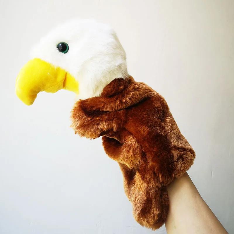 25cm Cute Animals Hand Puppet Plush Fidget Toys Kawaii Stuffed Dolls Lion Elephant Dinosaur Monkey Simulator Game Children Gifts