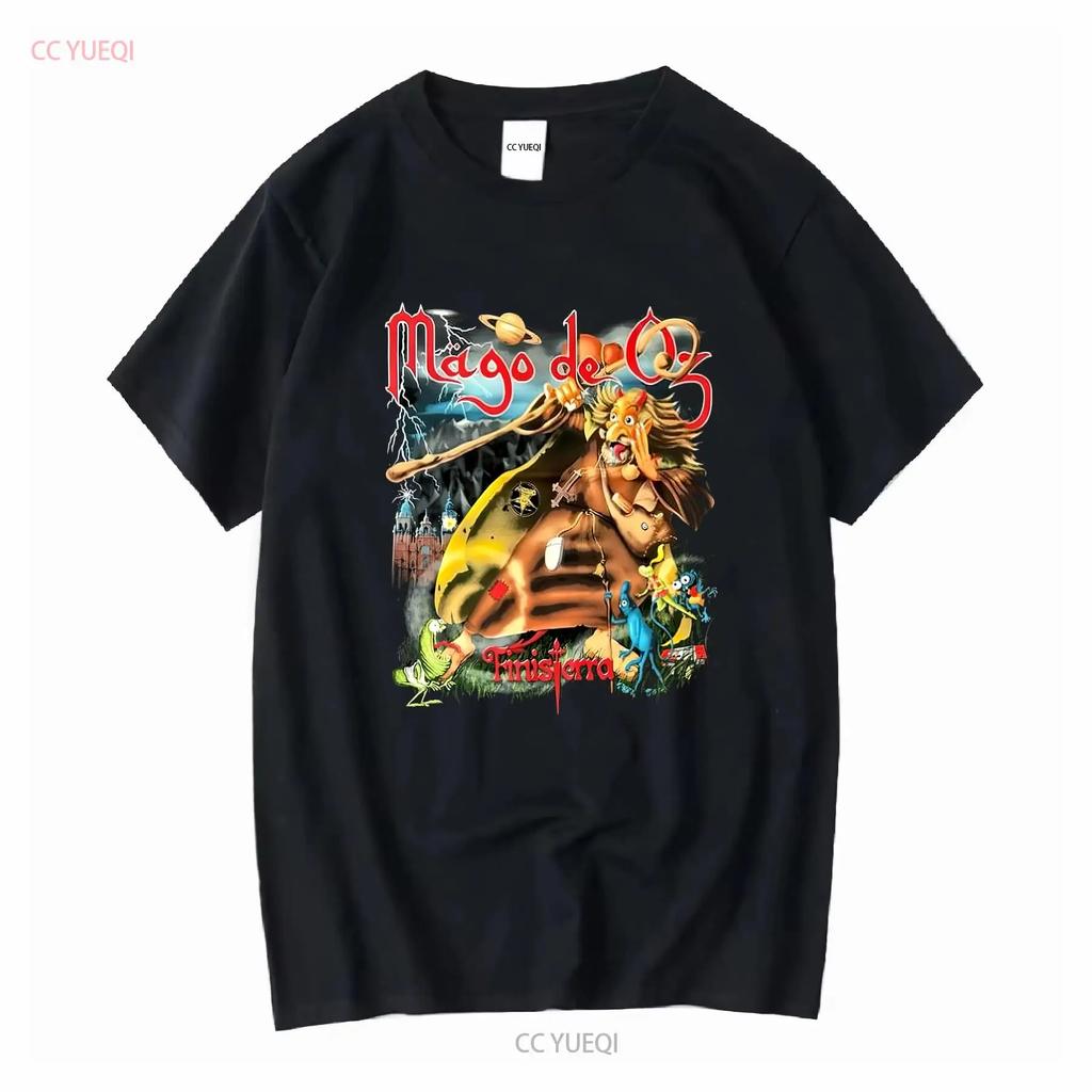 Mago De Oz Rock Band Graphic Short Sleeve Black Shirt Men Women Vintage Washed Streetwear Designer Clothes Stylish Slightly