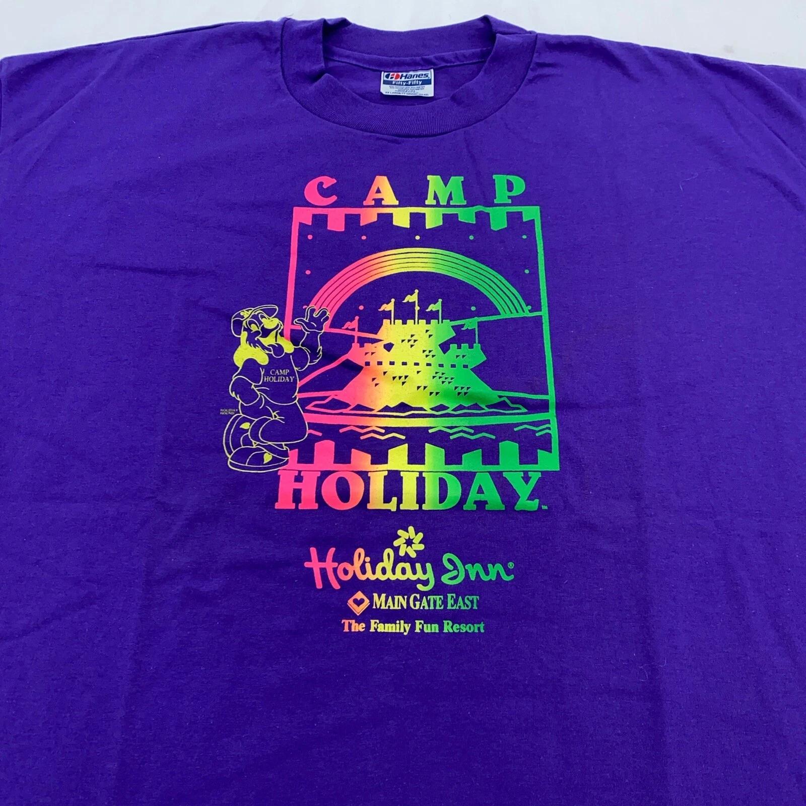 vintage 90s HOLIDAY INN. CAMP HOLIDAY THE FAMILY FUN RESORT T-Shirt 2XL 4XL
