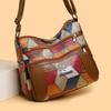 Retro One-shoulder Crossbody Mother Bag, New Contrasting Color Medium and Old Large-capacity Flow Women's Bag
