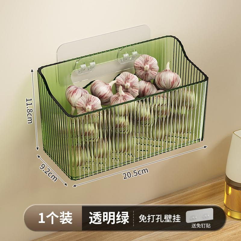 Kuchenny koszyk do przechowywania imbiru i czosnku, wiszący koszyk, imbir czosnek czosnek wiszący koszyk ścienny, pudełko do przechowywania, kuchenny koszyk do przechowywania