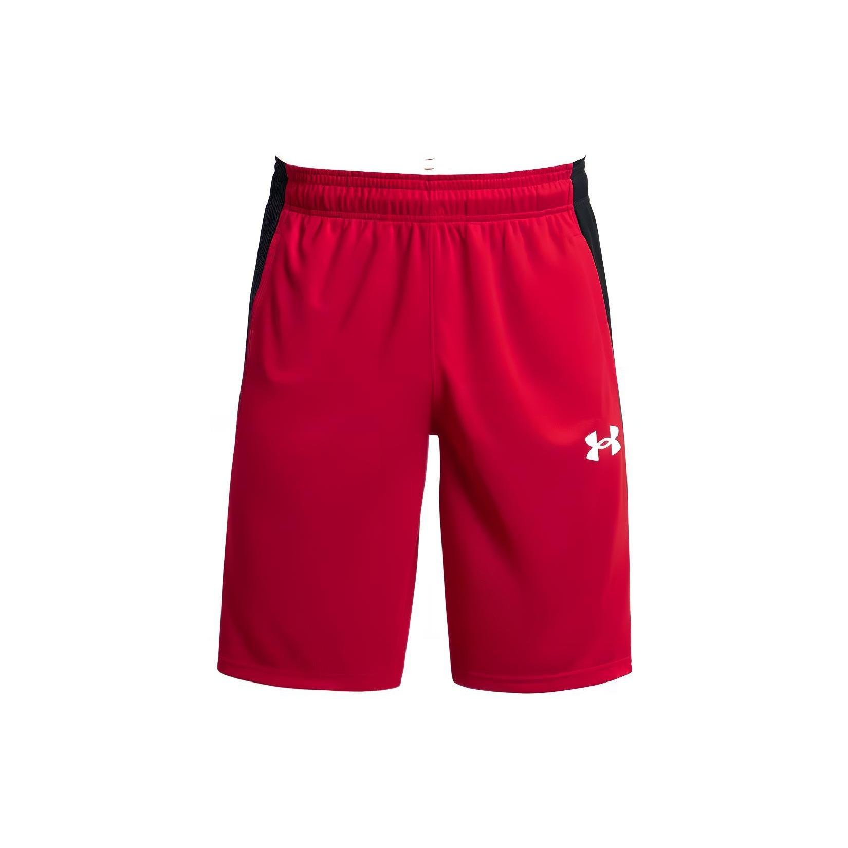 Under Armour Baseline 10 inch Shorts Red Black Men s 1370220-600 XXL