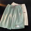 Ice Silk Sports Five Quarter Pants Women Summer High Waist Loose Breathable Large Size Home Wide Leg Shorts Wear