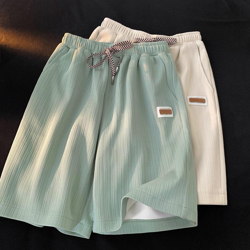 Ice Silk Sports Five Quarter Pants Women Summer High Waist Loose Breathable Large Size Home Wide Leg Shorts Wear