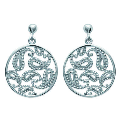 [M9937] - Silberohrringe 'Carmen' versilbert (rhodiniert) - 24x18 mm