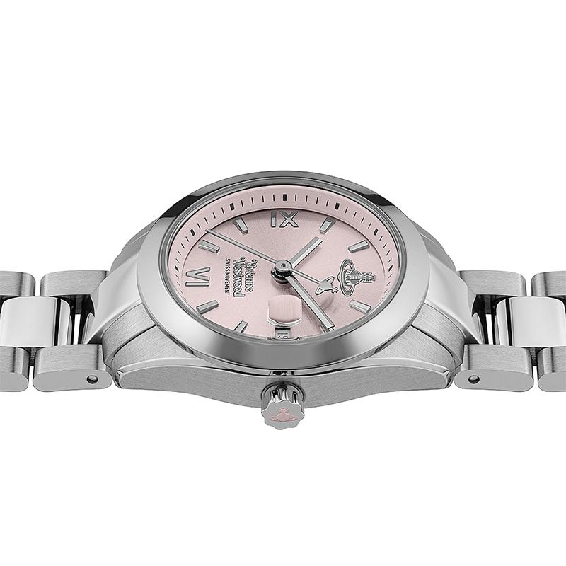 VIVIENNE WESTWOOD Quarz Uhr Edelstahlarmband 28mm Rosa Zifferblatt Damenuhr DWVV292PKSL