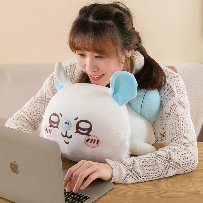 Chiikawa Series Long Doll Plush Cartoon Hachiware Soft Pillow Cute Plush Doll Ornament Anime Plush Gift for Girl Home Decoration