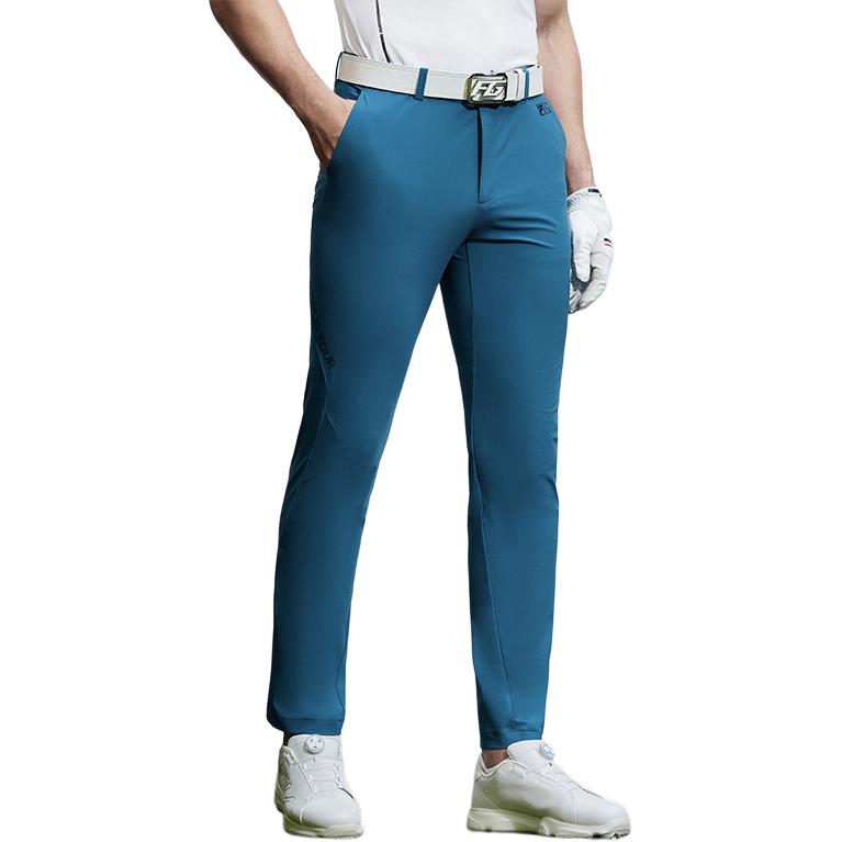 FILA Golf Series Solid Color Straight Leg Elite Knit Casual Pants Men pants Loco-Blue A11M415601F-DG