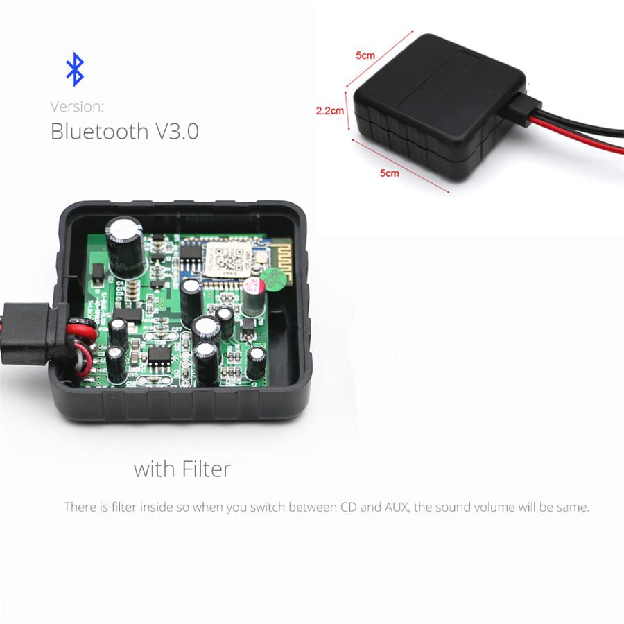 Car Bluetooth Module Audio Aux Cable w/ Filter For BMW E46 Business CD Head Unit