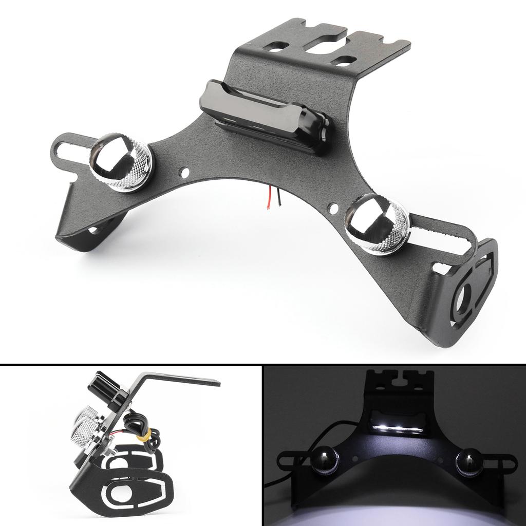Aluminium License Plate Holder Mount Bracket LED For Kawasaki ZX6R