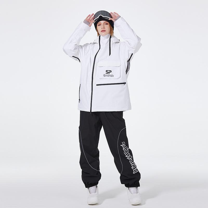 Herren- und Damen-Skianzug Outdoor Winter Warm Snowboardanzug Wasserdicht Winddicht Skijacke und Hose Set Übergröße Atmungsaktiv Isoliert Schneeanzug