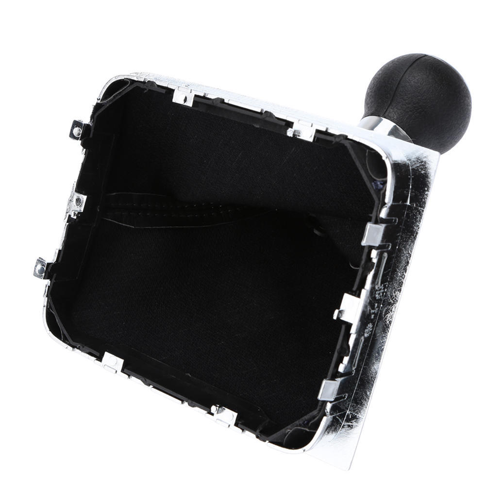 6 Speed Shift Gear Knob Boot Gaiter Frame for VW Passat B6 Black