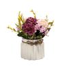 Silk Flower Fabric Flower Ceramic Pot Tabletop Ornament 5.71in Potted Flower Hydrangea Styled Potted Desktop Decor