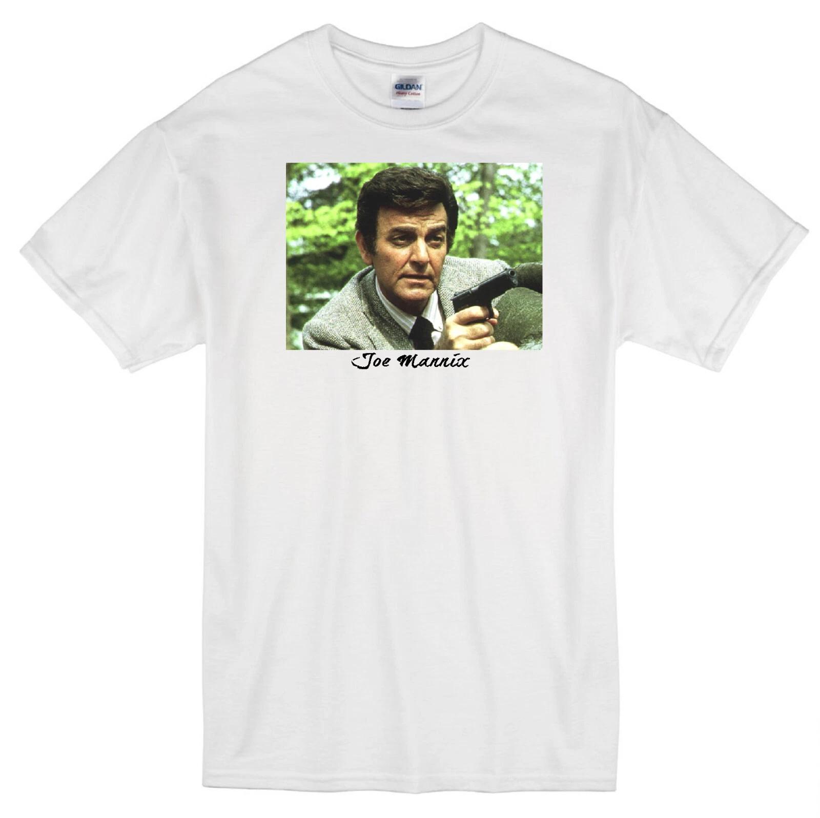 

JOE MANNIX PRIVATE DETECTIVE MIKE CONNORS LAPD CRIME RETRO TV WHITE T-shirt S