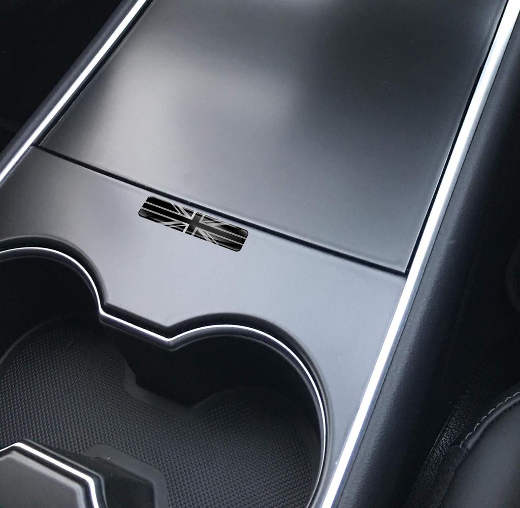 BiomarLabs 2 x 3D Domed Silicone Silver Sticker Decal UK Union Jack National Great