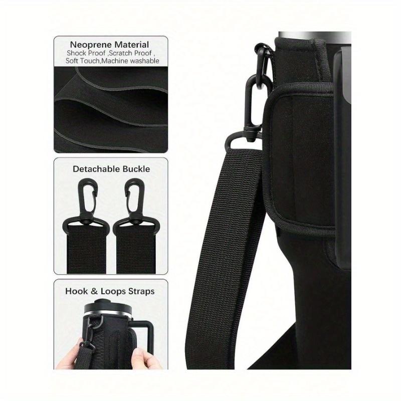 1Pc 40oz Tumbler Case, Cup Cover/Storage/Organization, Diving Material Cup Cover, Car Handle Cup Protective Cover, Diagonal Strap Adjustable Strap