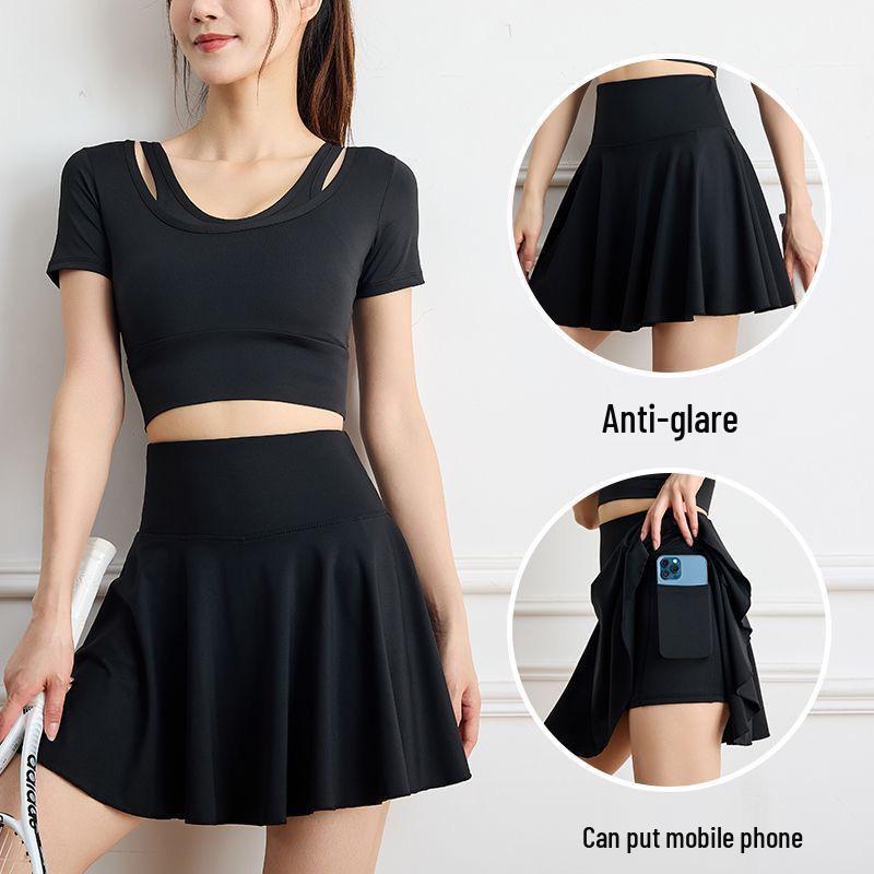 Women's Quick-Dry Pleated Sports Skirt – Tennis, Badminton, Yoga & Running (Anti-Exposure)