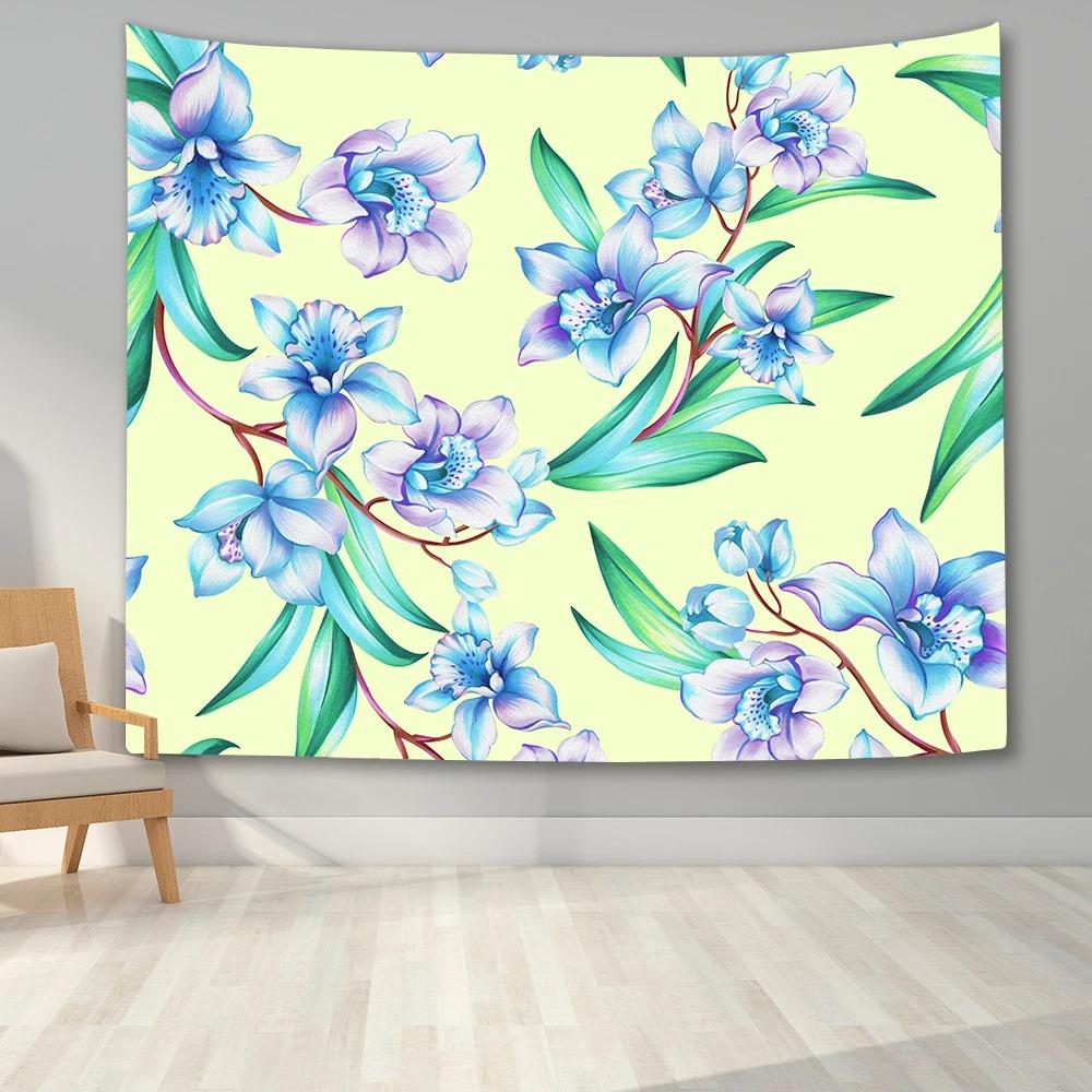 Office Living Room Tapestry Tropical Plant Leaves Hanging Cloth Home Wall Decoration Tapestry