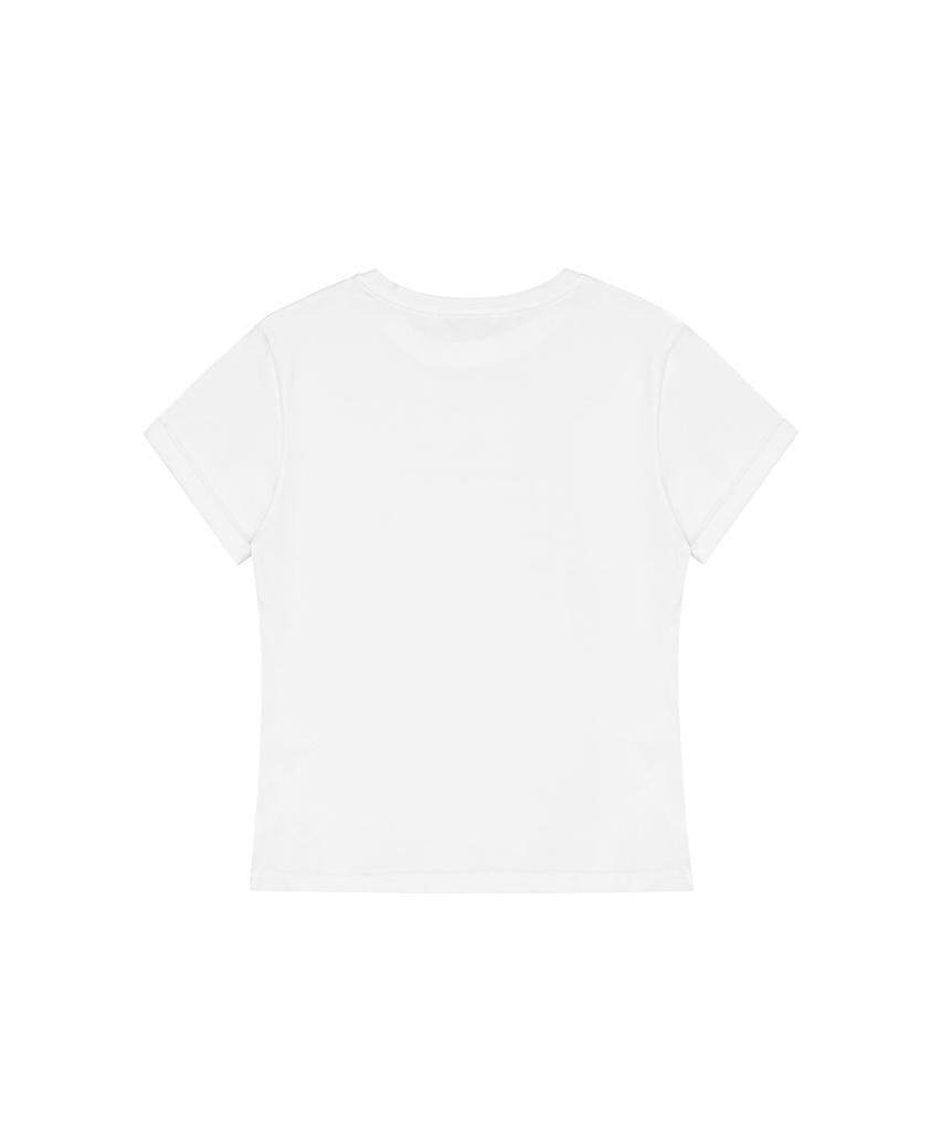 ROCKCAKE Misprint Fitted Top - White