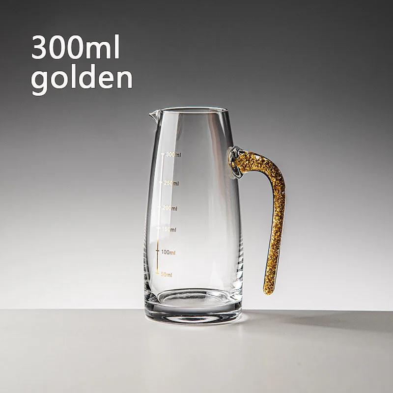Luxury Double Bottom Crystal Glass Vodka Sake Shochu Liqueur Gold Foil Tea Cup For Bar Hard Liquor Gifts