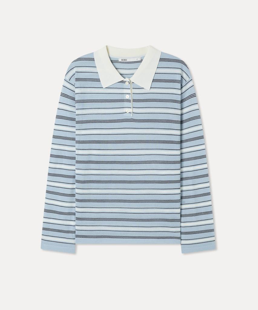 MIXXO Collared Striped Summer Knit_Miwkag56Ss