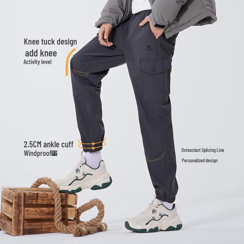 Camel M14CAWI632 Wang Junkai Endorsed Winter Fleece-Lined Outdoor Cargo Pants