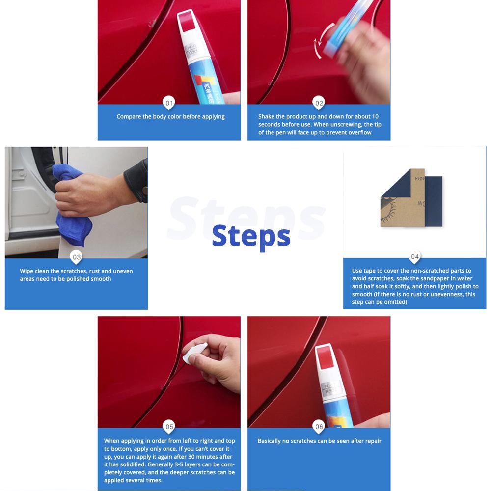 Car Mending Fill Paint Pen Tool Professional Applicator Waterproof Touch Up Car Paint Repair Coat Painting Scratch Clear Remover