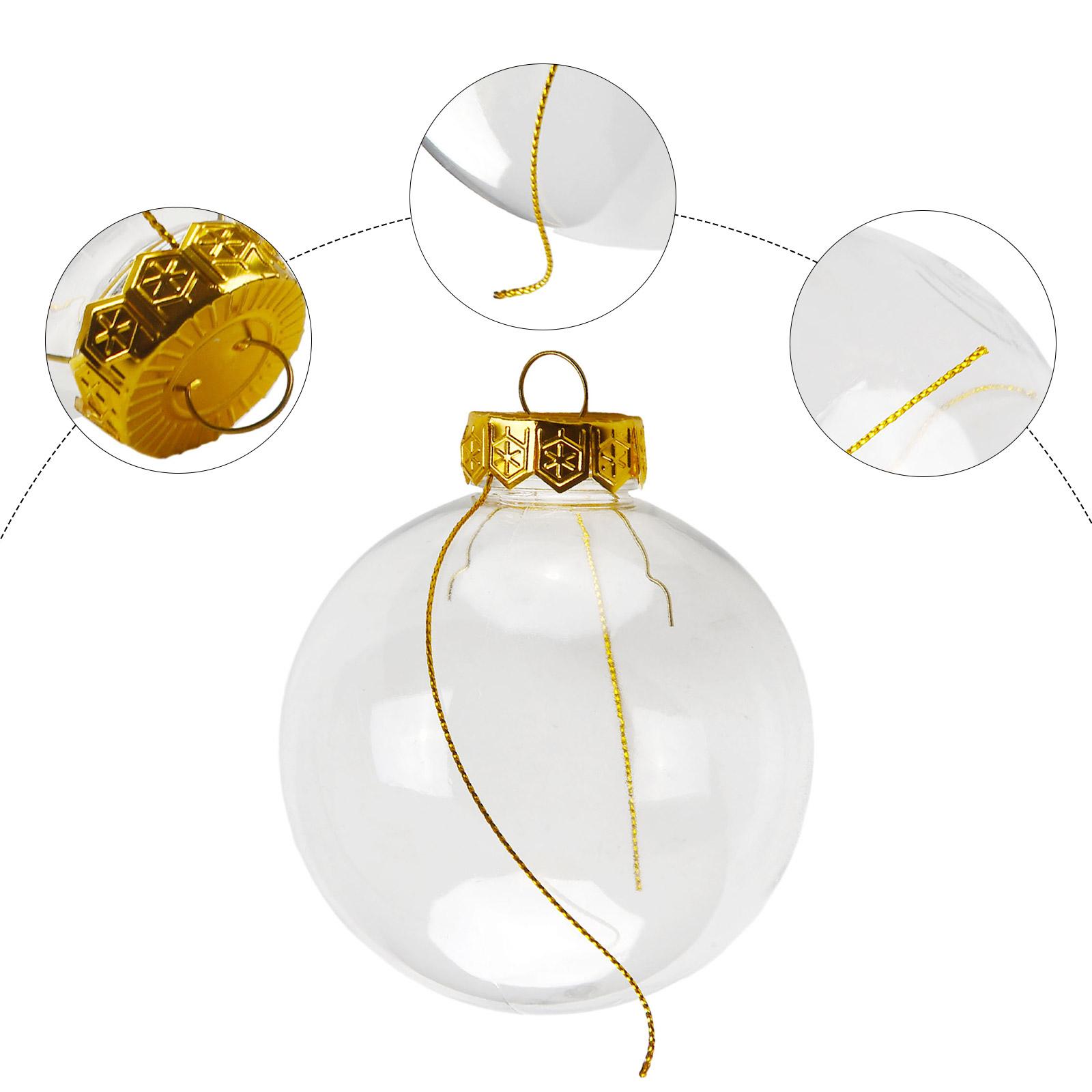 

12 шт., рождественские прозрачные шары, декор для рождественской елки, пластиковые бесшовные имитационные лампочки, полый шар, декор для дома, свадьбы, вечеринки 6cm (12PCS) золотой