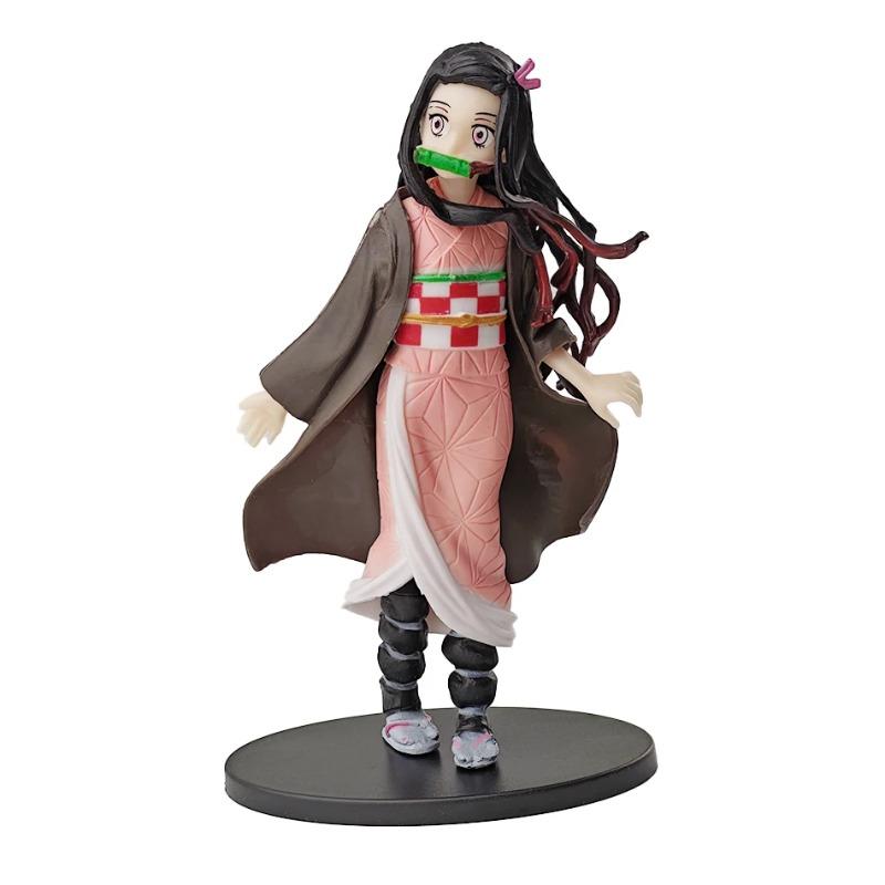 Animefigur Kamado Tanjirou Nezuko Demon Slayer Figur Actionfigurer PVC Modell Leksaker Zenitsu Figur Inosuke Kimetsu No Yaiba