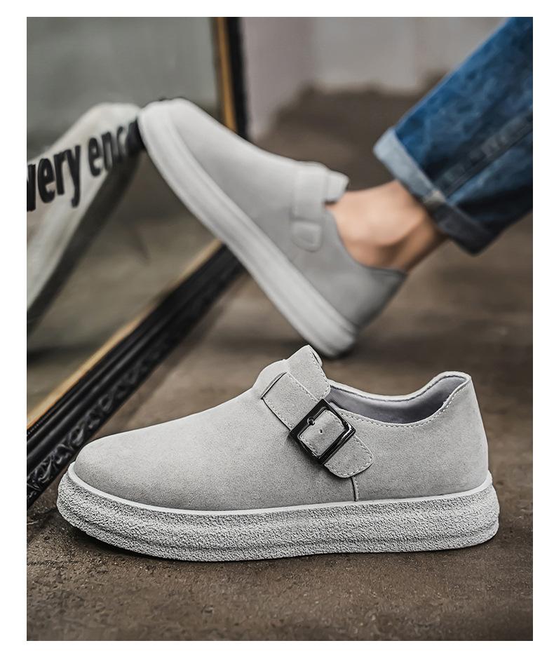 Pantofi Loafers Bărbați Modă Piele Velur Pantofi Casual Retro Maro Bărbați Modă Confort Pantofi Slip-On Platformă Bărbați Zapatos De Hombre