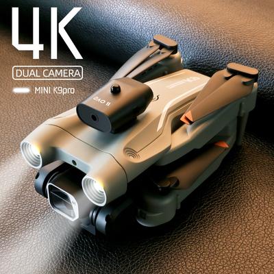 New K9Pro RC Drone Dual-camera 4K Professional Wide-angle Optical Flow Positioning Four-way Obstacle Avoidance Mini Foldable Quadcopter Toy