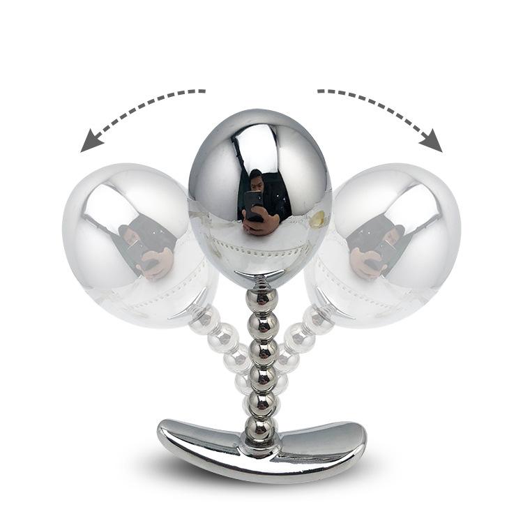 Metal Anal Beads Anal and Vaginal Plug Back Court Bolt Masturbation Device Adult Sex Product Toy