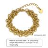Chic Women Multi-layer Chain Bracelets,  PVD Gold Color Stainless Steel Links Wristband Jewelry, Trendy Length Adjustable