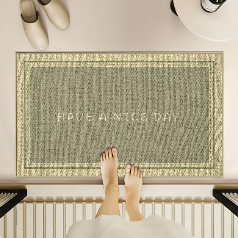 Entrance Door Mat Anti Slip Foot Mat Household Entrance Door Kitchen Mat Absorbent and Dirt Resistant Door Mat