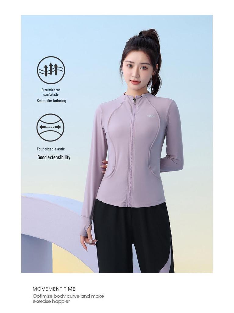 Profesjonalna Damska Kurtka do Jogi i Biegania 2026 - Długi Rękaw Jesień/Zima Odzież Fitness
