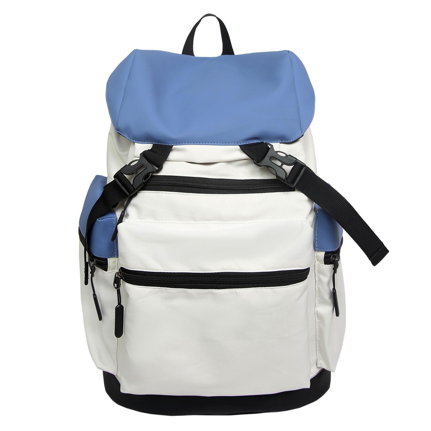 

Hong Kong style fashion couple tooling bag tide brand new backpack Korean version Harajuku outdoor backpack college student backpack синий