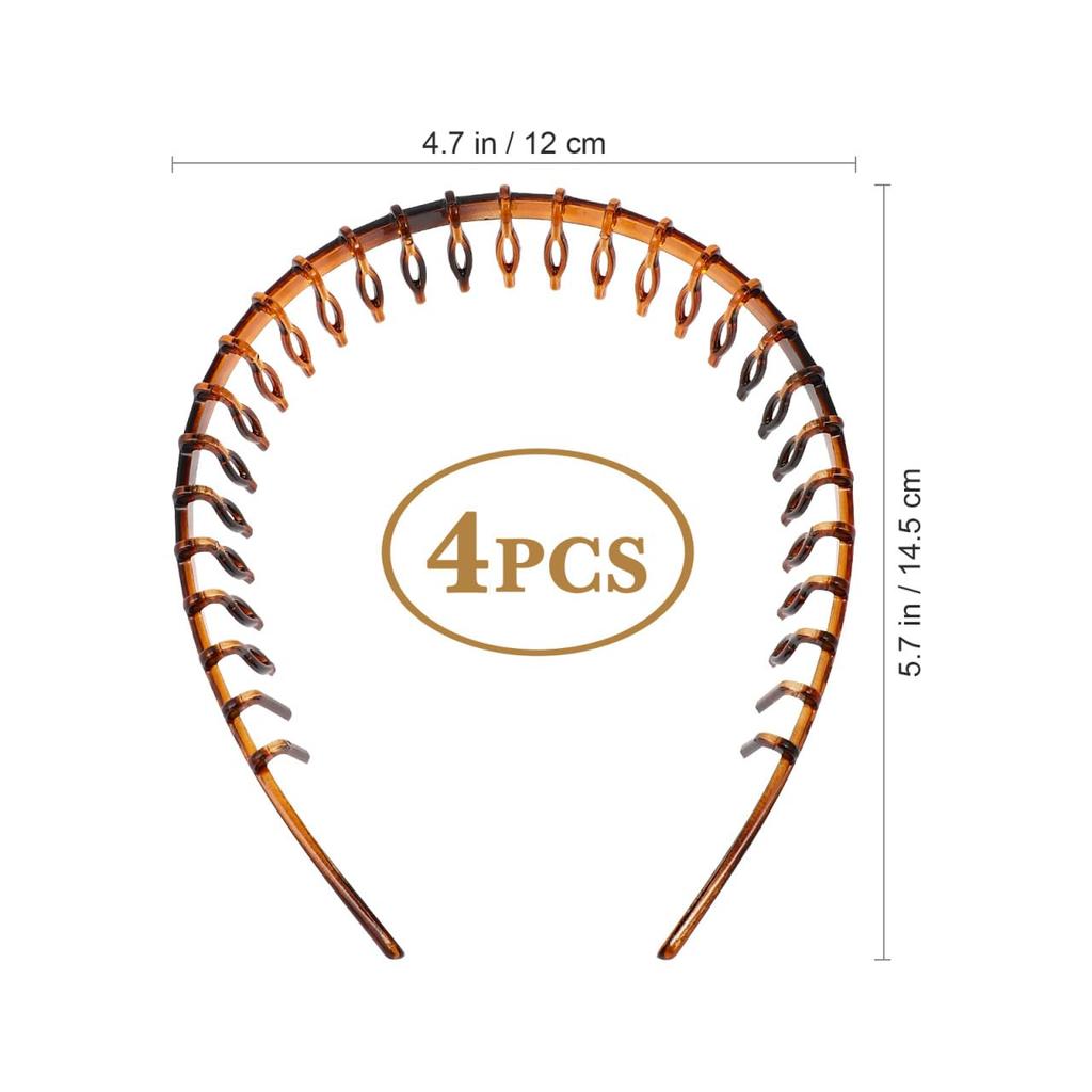 KESYOO Headband with Plastic Tortoiseshell for Men and Perfect for Washing Your Set of 4 Hair Accessories Comb, Headband, Design, Non-Slip, Painless,